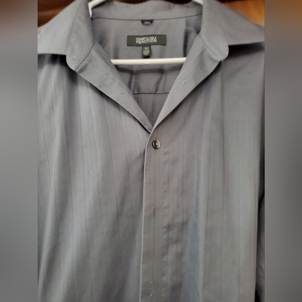 Men's Grey Kenneth Cole Button-Up Shirt